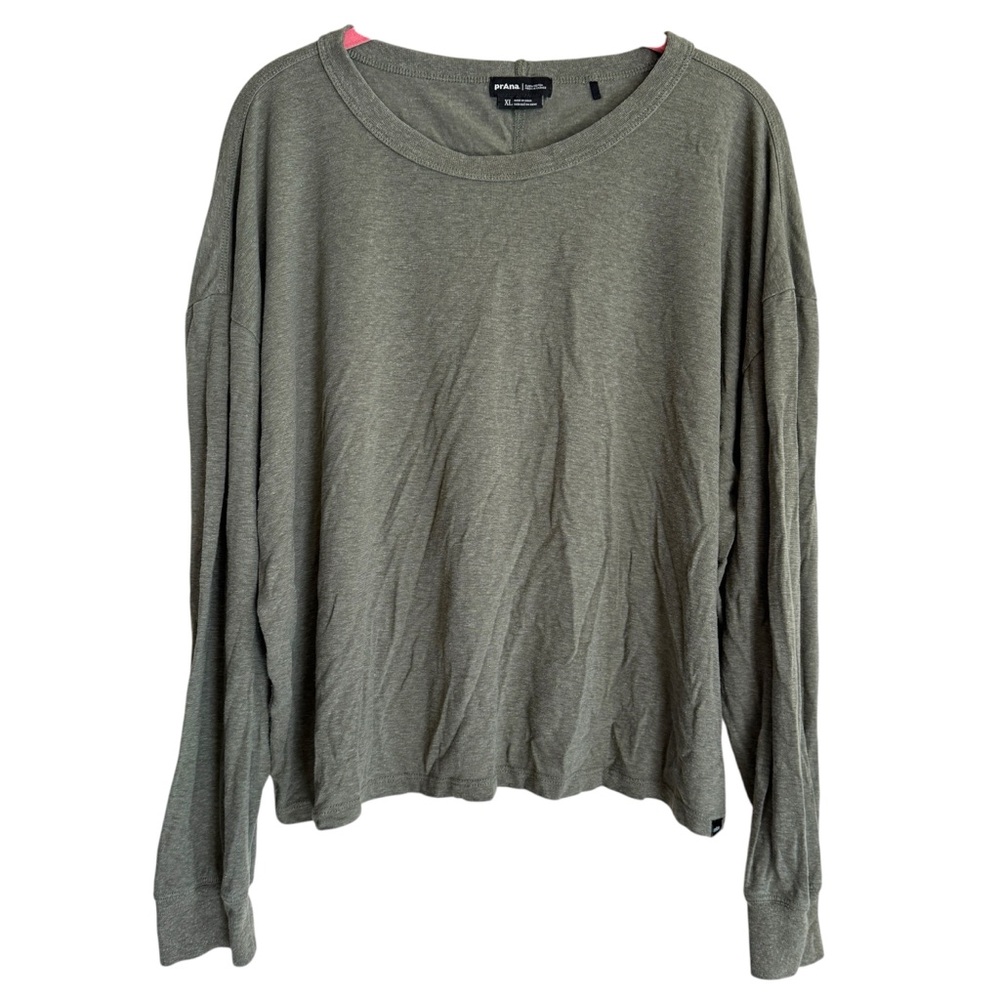 Prana Olive Long‎ Sleeve Women's Top Sz XL - Picture 10 of 10